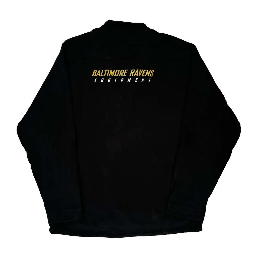 Baltimore Ravens Reebok Football Fleece Jacket - Large Black Polyester - Image 2