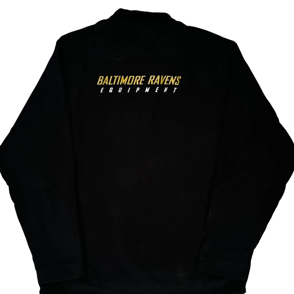 Baltimore Ravens Reebok Football Fleece Jacket - Large Black Polyester - Image 6