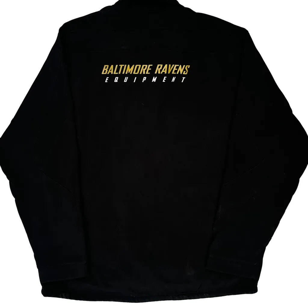 Baltimore Ravens Reebok Football Fleece Jacket - Large Black Polyester - Image 7