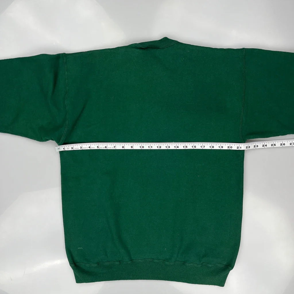 Bangor, Wi Hanes Graphic Sweatshirt - Medium Green Cotton - Image 3
