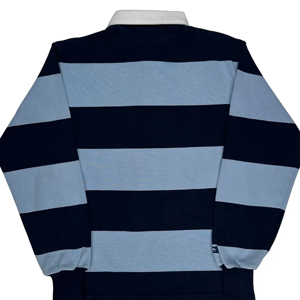 Barbarian Striped Rugby Shirt - XS Blue Cotton - Image 6