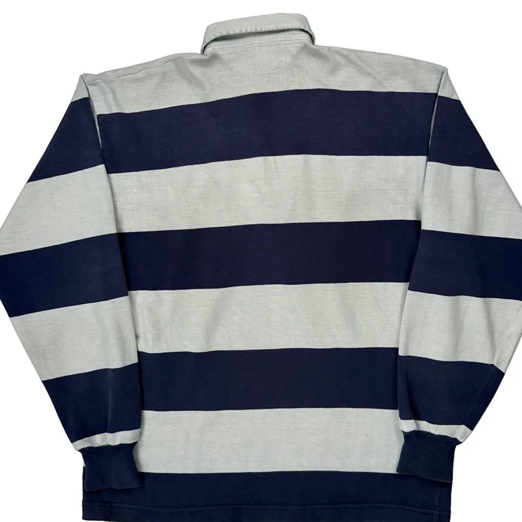 Barbarian Striped Rugby Shirt - 2XL Blue Cotton - Image 6