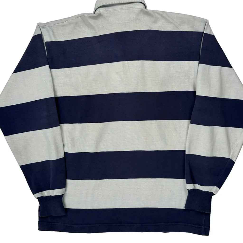 Barbarian Striped Rugby Shirt - 2XL Blue Cotton - Image 7