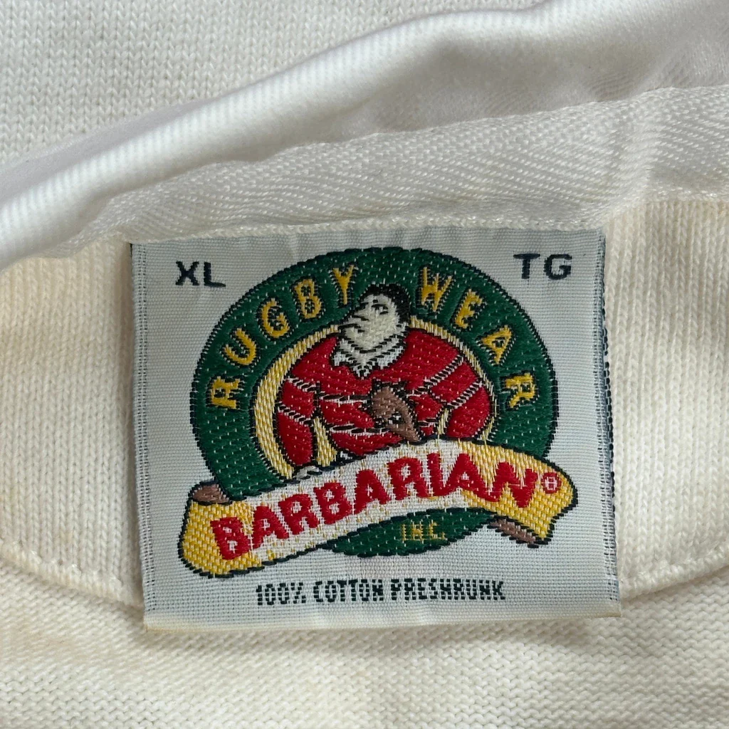 Barbarian Striped Rugby Shirt - XL Red Cotton - Image 3
