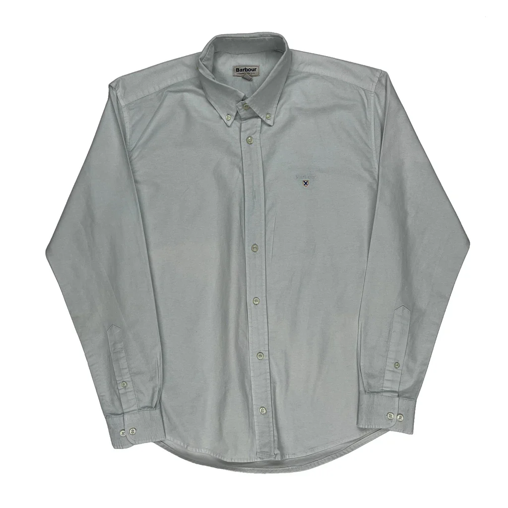 Barbour Shirt - XL White Cotton