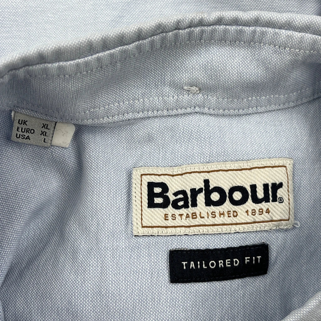 Barbour Short Sleeve Shirt - XL Blue Cotton - Image 3