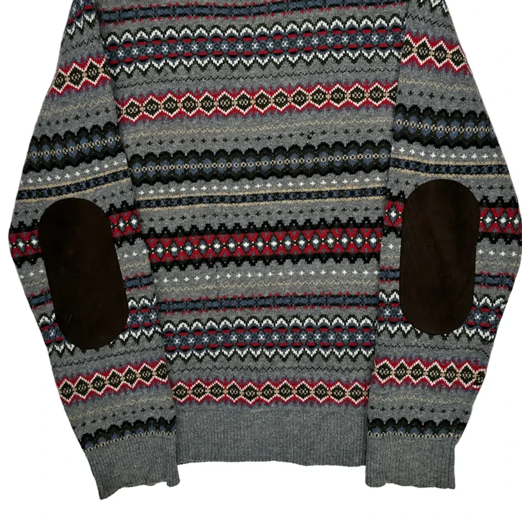 Barbour Argyle Sweater - Large Multicoloured Wool - Image 4