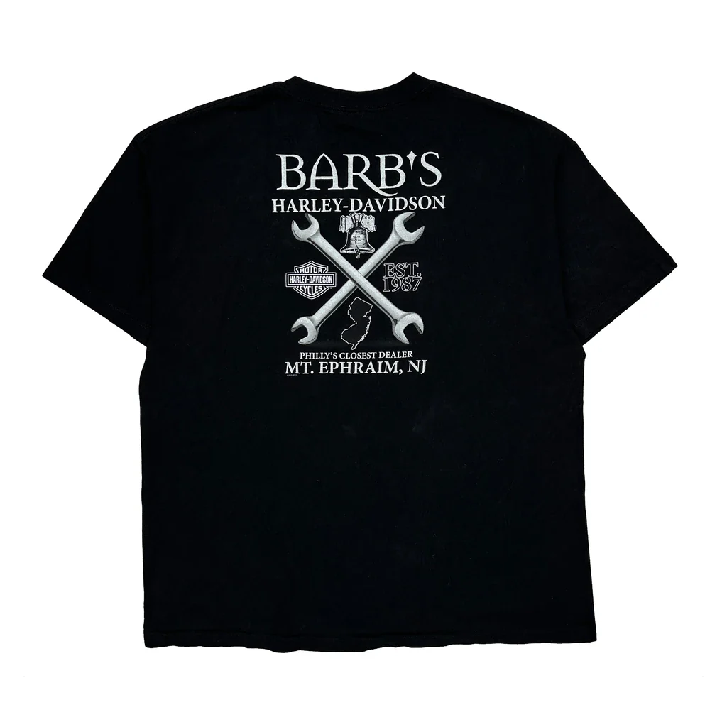 Barb'S Harley-Davidson Harley Davidson Graphic T-Shirt - XL Black Cotton - Image 2