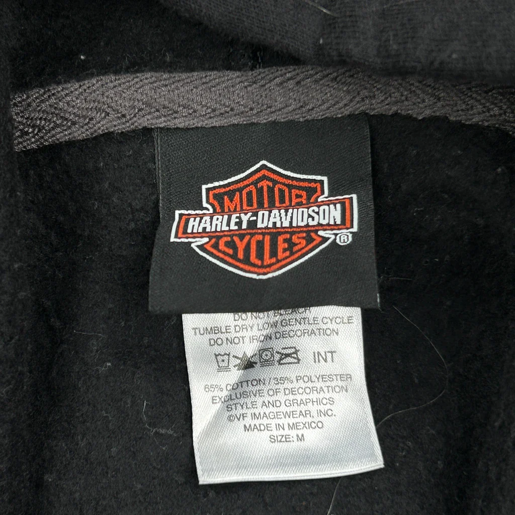 Barnett Harley-Davidson El Paso, Texas Harley Davidson Graphic Hoodie - Medium Black Cotton Blend - Image 3