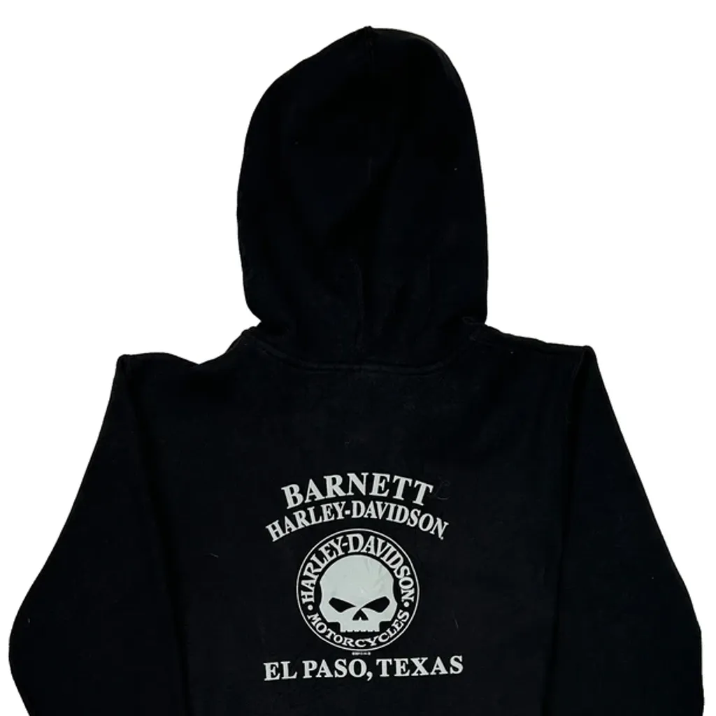 Barnett Harley-Davidson El Paso, Texas Harley Davidson Graphic Hoodie - Medium Black Cotton Blend - Image 6
