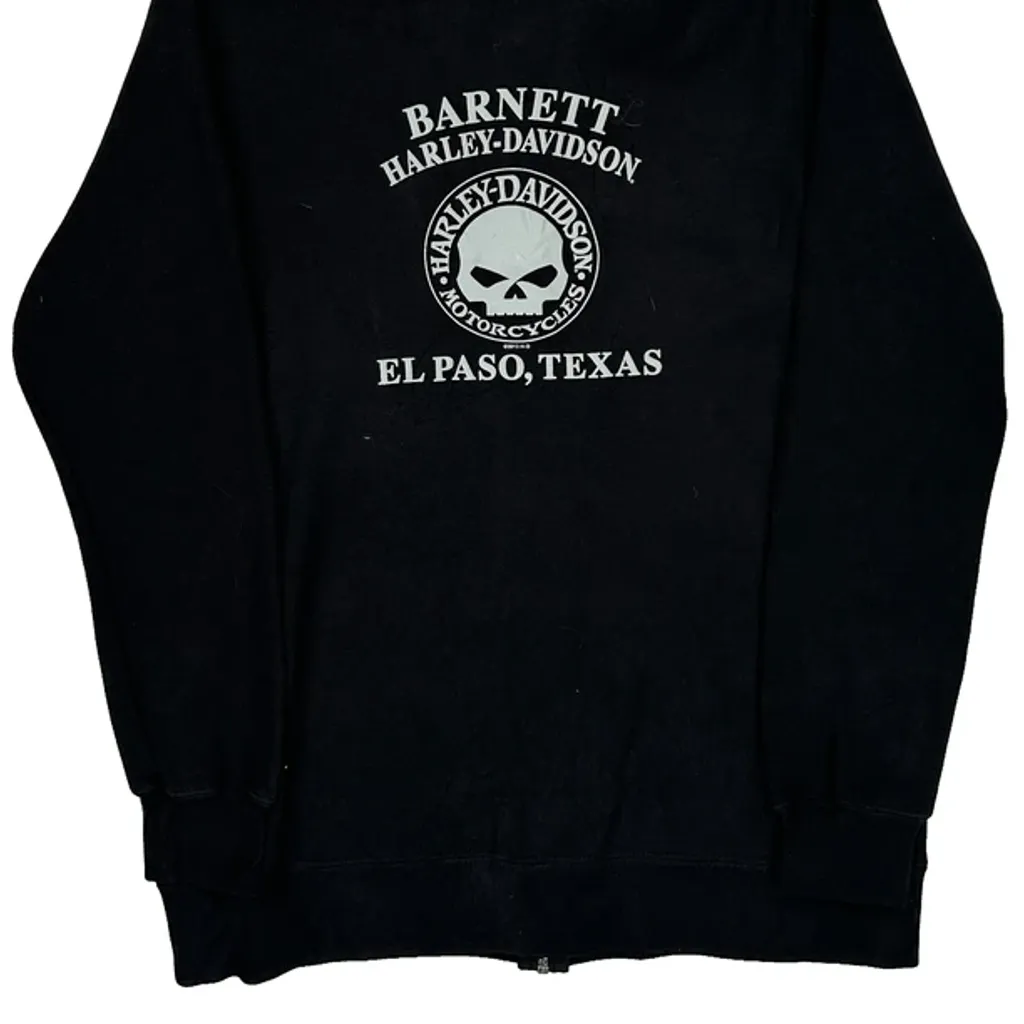 Barnett Harley-Davidson El Paso, Texas Harley Davidson Graphic Hoodie - Medium Black Cotton Blend - Image 7