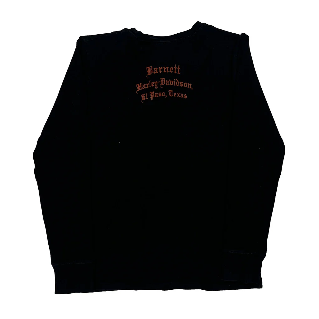 Barnett Harley-Davidson El Paso, Texas Harley Davidson Graphic Long Sleeve T-Shirt - Small Black Cotton - Image 2