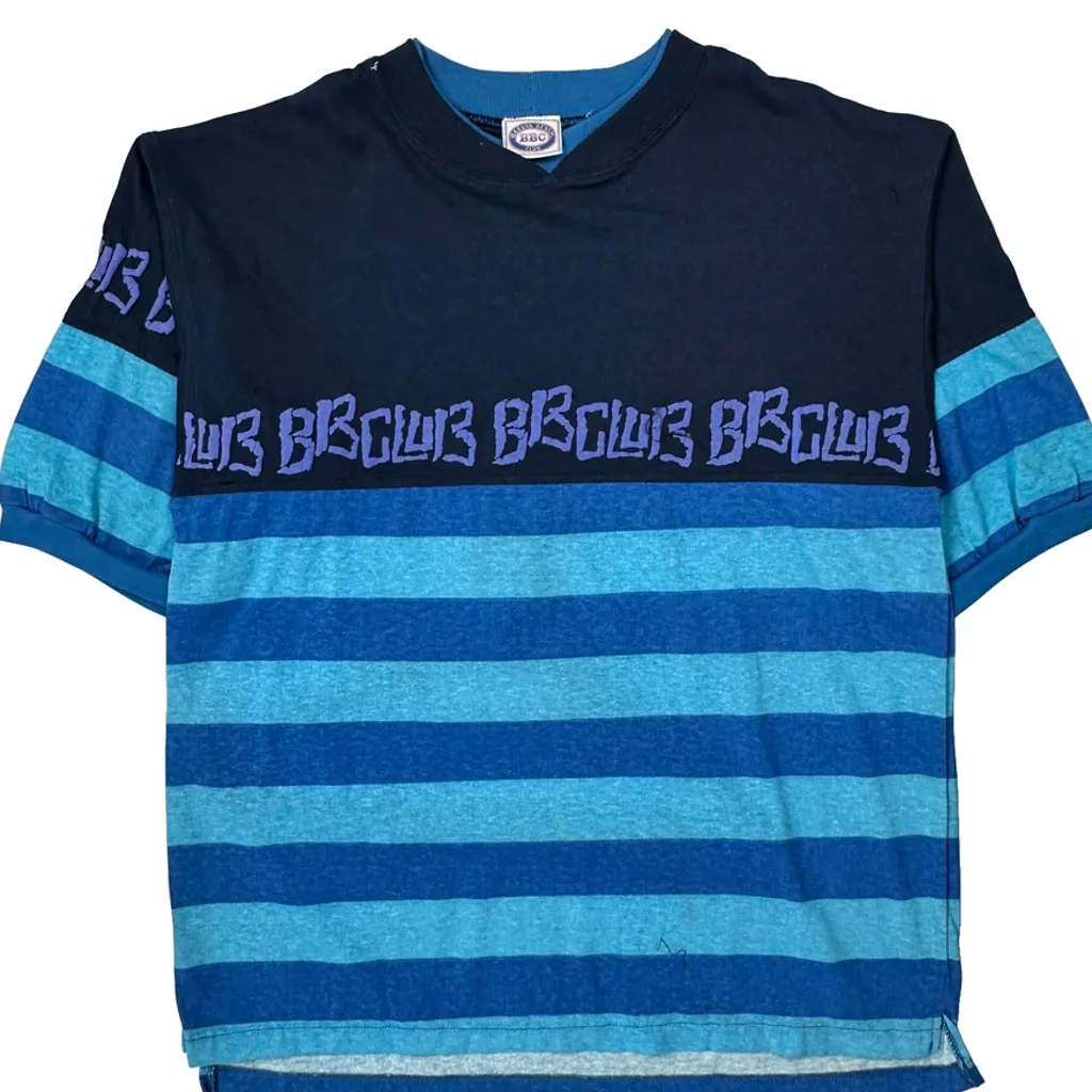 Barrier Beach Club Single Stitch T-Shirt - Medium Blue Cotton - Image 6
