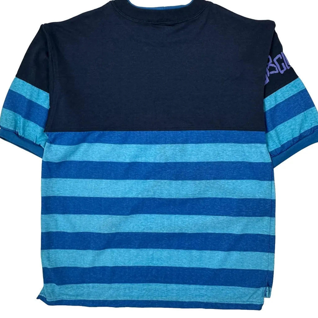 Barrier Beach Club Single Stitch T-Shirt - Medium Blue Cotton - Image 7