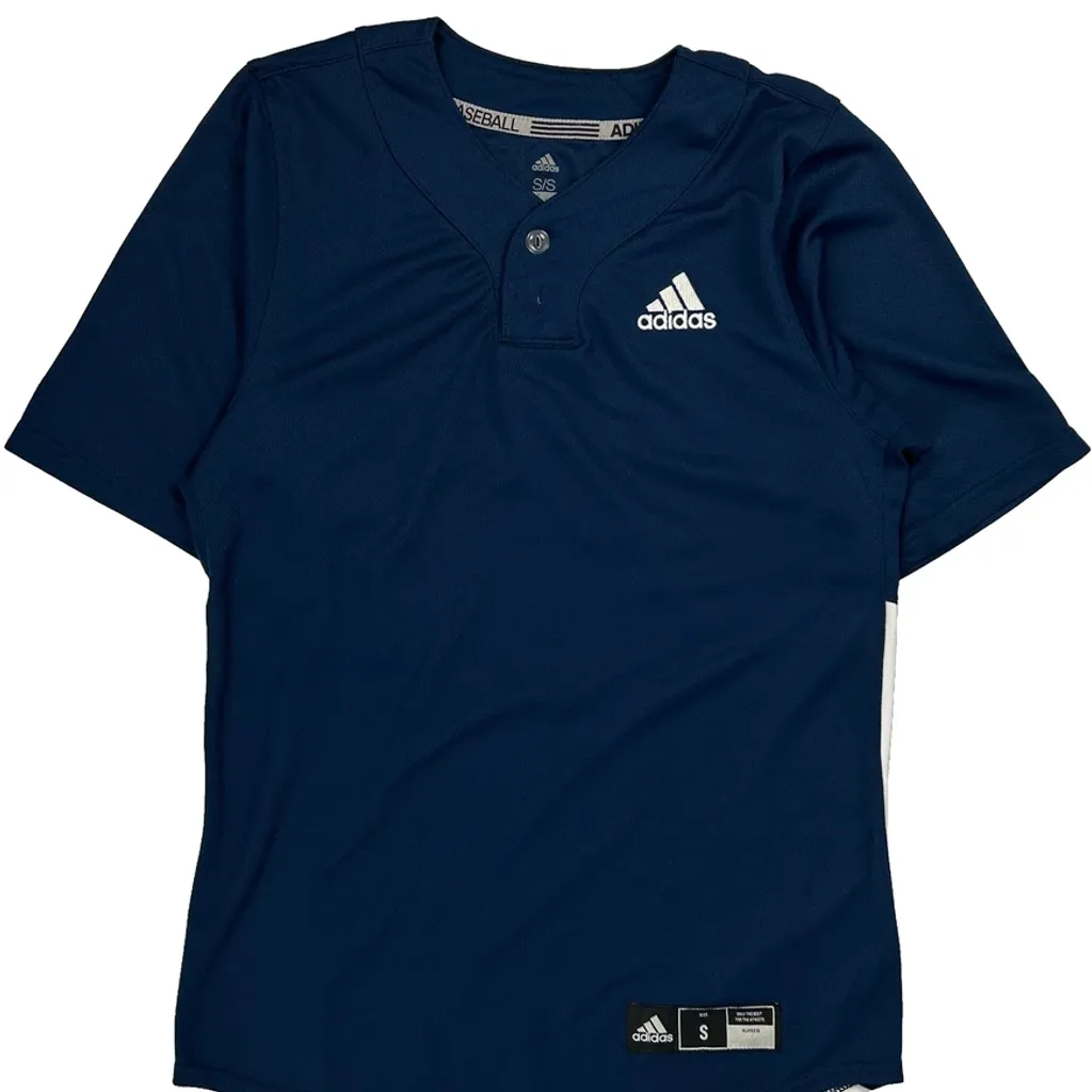 Baseball Adidas Football Shirt - Small Blue Polyester - Image 4