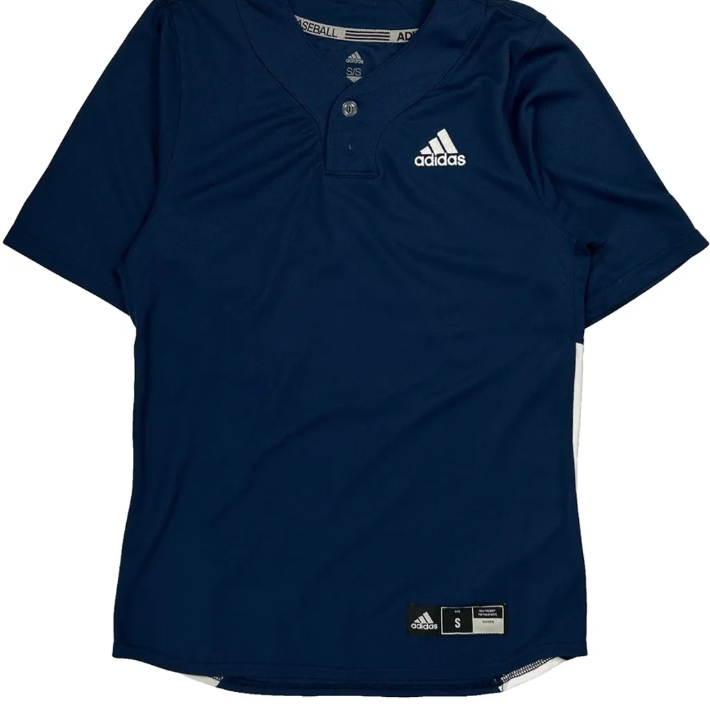 Baseball Adidas Football Shirt - Small Blue Polyester - Image 5