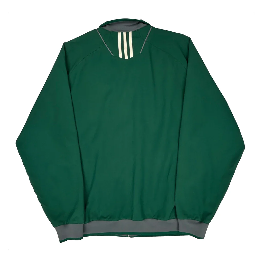 Baseball Adidas Graphic Track Jacket - Large Green Polyester - Image 2