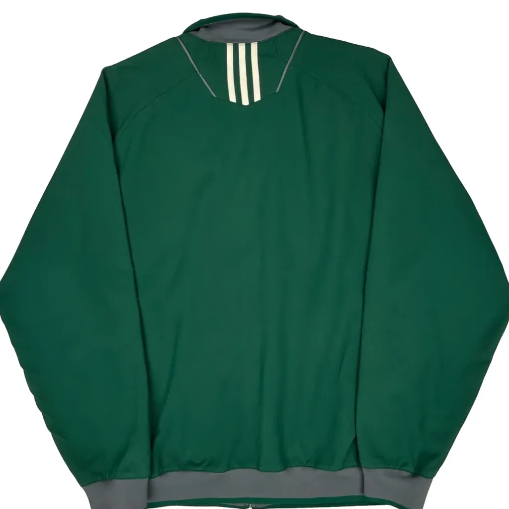 Baseball Adidas Graphic Track Jacket - Large Green Polyester - Image 7