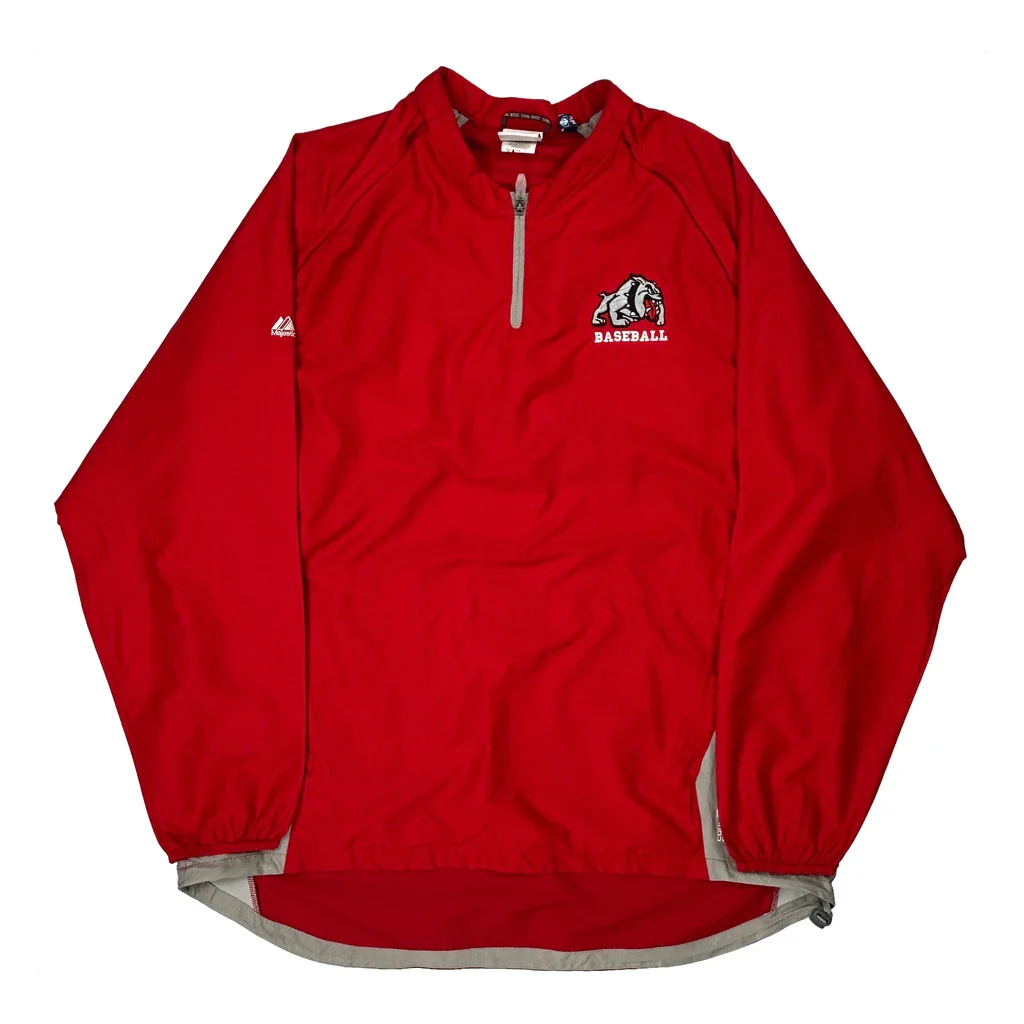 Baseball Majestic Windbreaker - 2XL Red Polyester