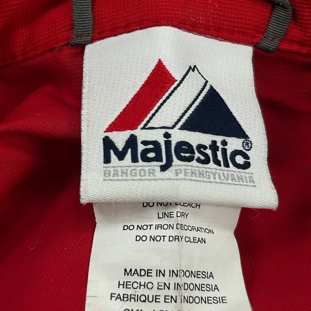 Baseball Majestic Windbreaker - 2XL Red Polyester - Image 3