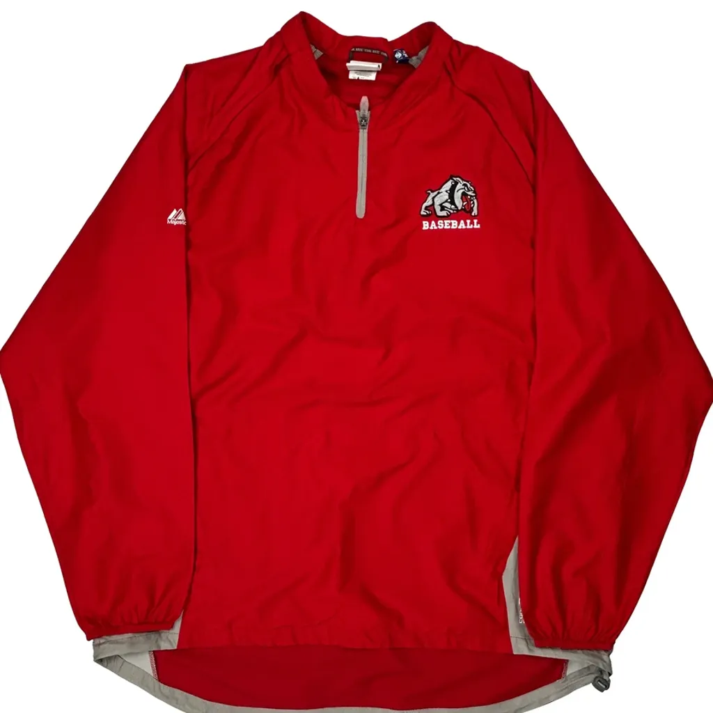 Baseball Majestic Windbreaker - 2XL Red Polyester - Image 4