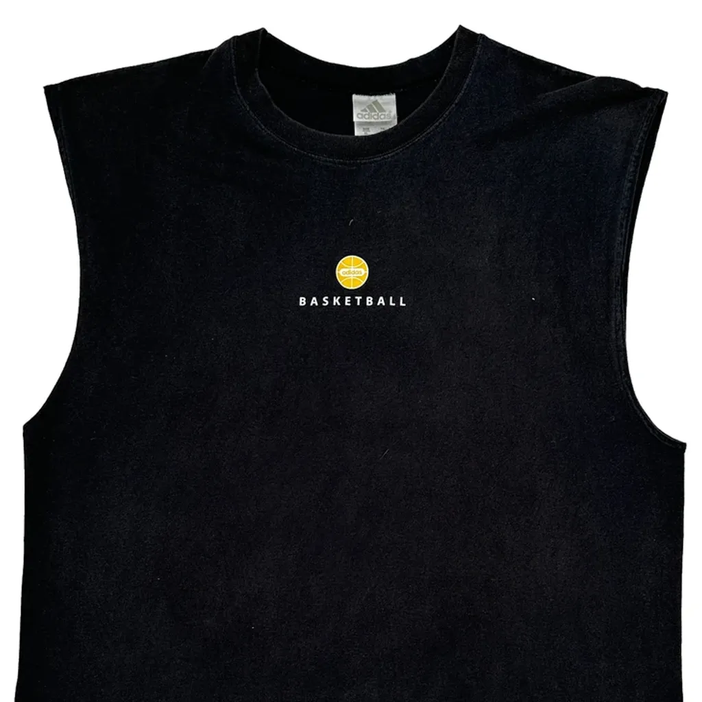 Basketball Adidas Tank Top - XL Black Cotton - Image 5