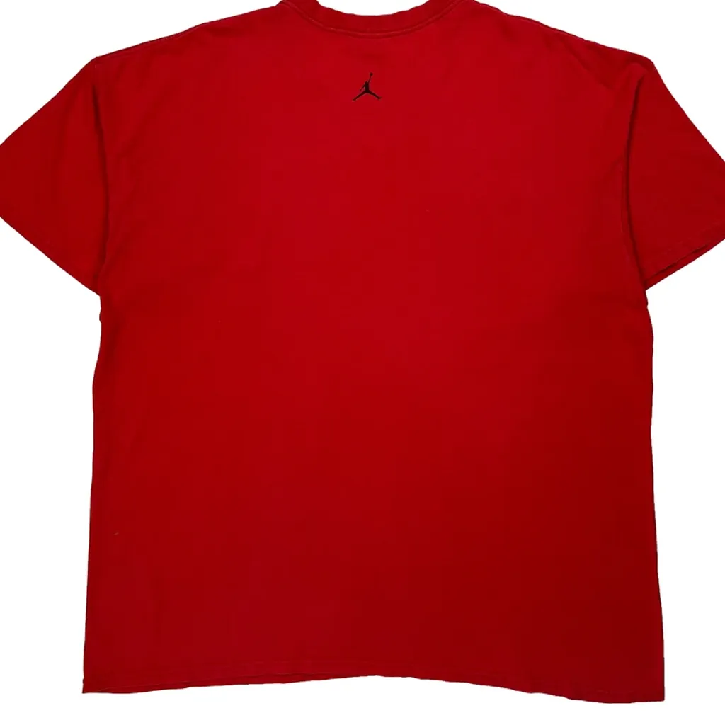 Basketball Jordan Graphic T-Shirt - 2XL Red Cotton - Image 7