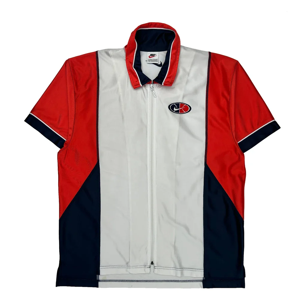 Basketball Nike Striped Jersey - Medium White Polyester