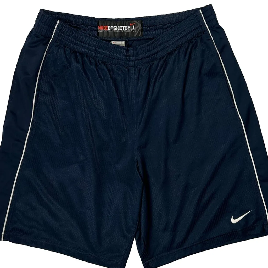 Basketball Nike Sport Shorts - Large Navy Polyester - Image 5