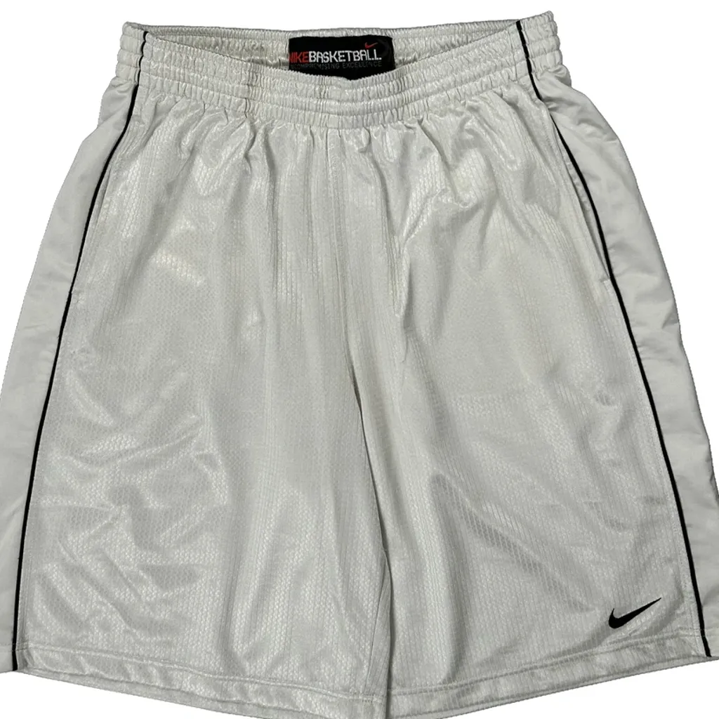 Basketball Nike Sport Shorts - XL White Polyester - Image 4