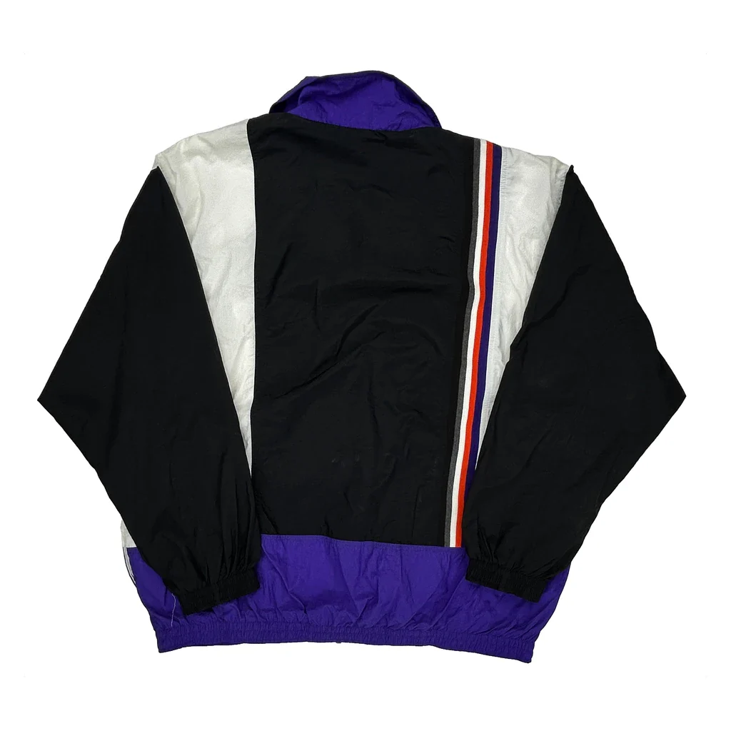 Basketball Nike Striped Windbreaker - 3XL Black Nylon - Image 2