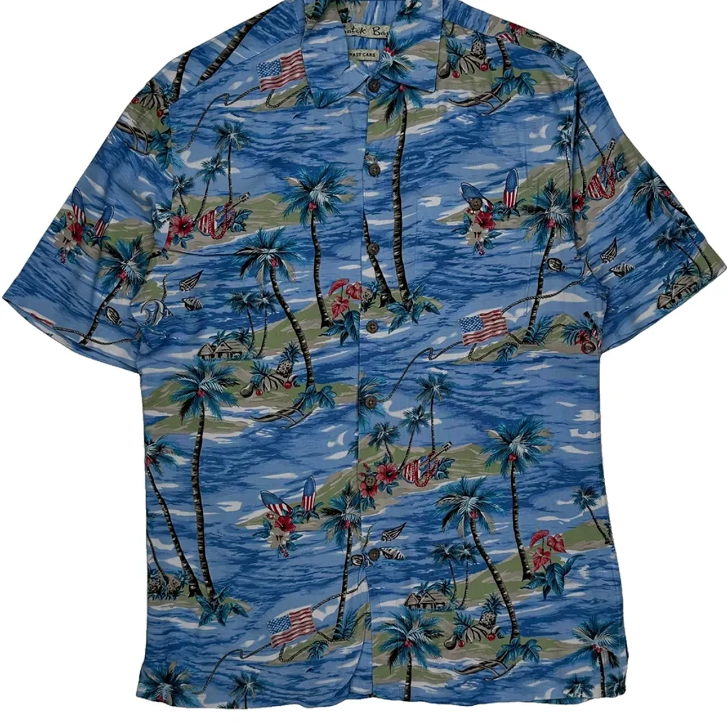 Batik Bay Hawaiian Shirt - Small Blue Cotton - Image 4
