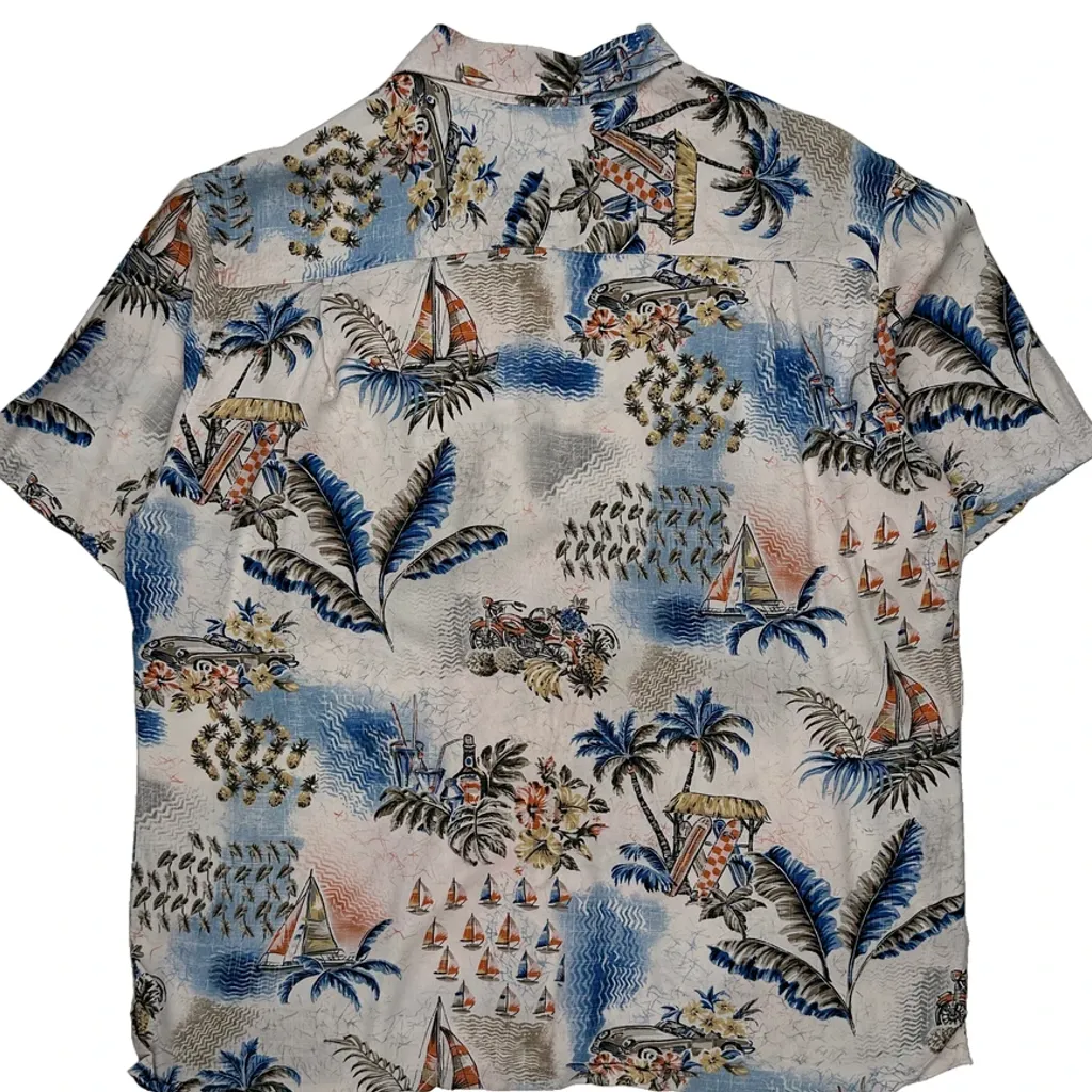 Batik Bay Floral Hawaiian Shirt - XL Multicoloured Viscose - Image 7