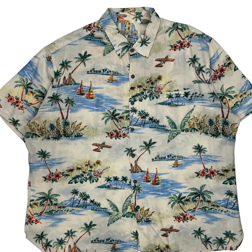 Batik Bay Hawaiian Shirt - 2XL Multicoloured Viscose - Image 4