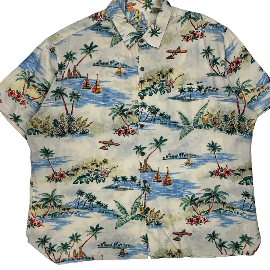 Batik Bay Hawaiian Shirt - 2XL Multicoloured Viscose - Image 5