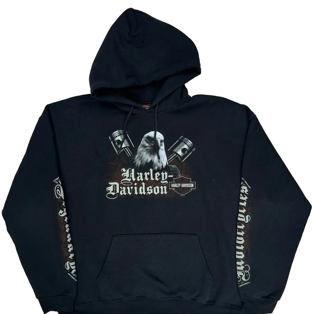 Battlefield Gettysburg Harley Davidson Graphic Hoodie - XL Black Cotton - Image 4
