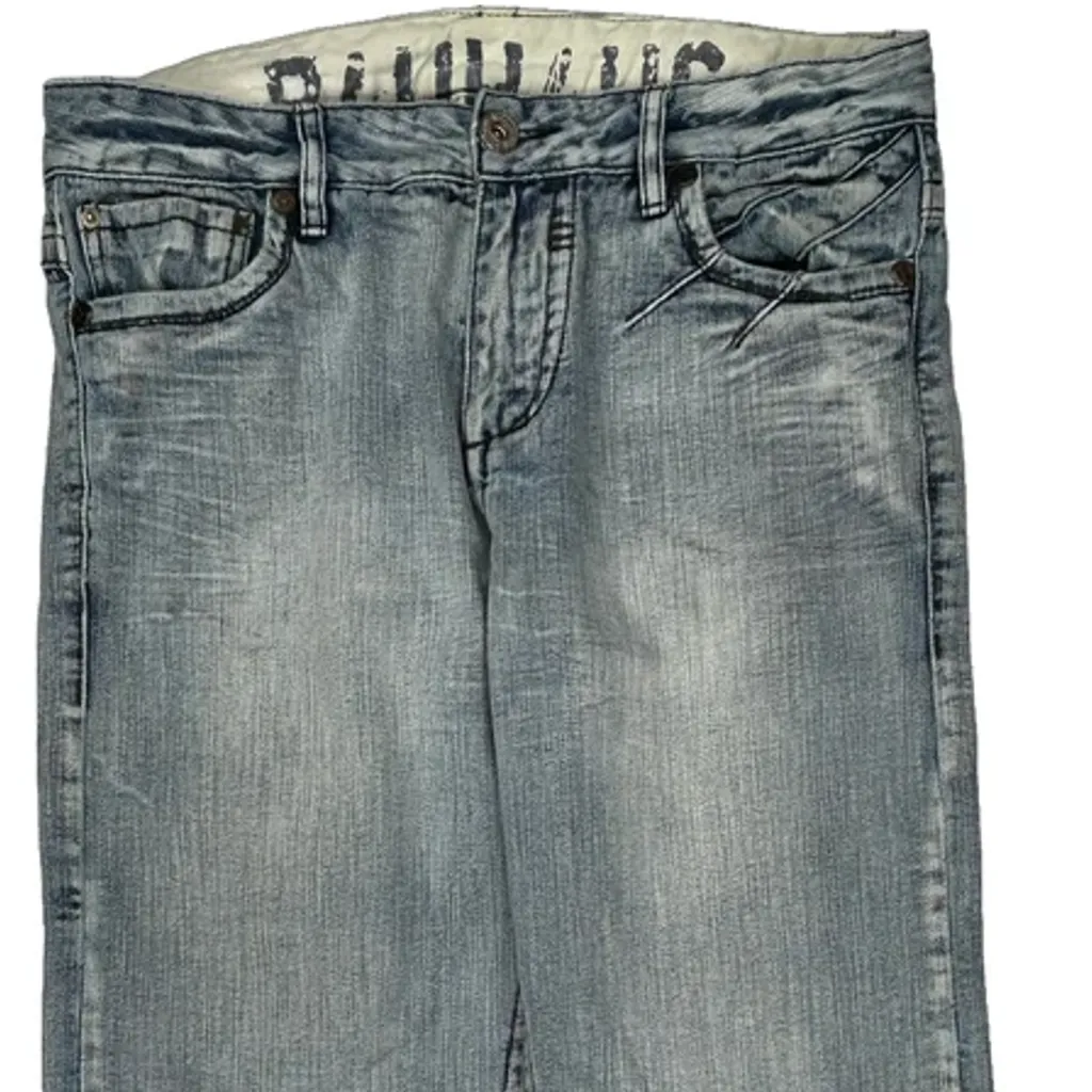 Bauhaus Baggy Jeans - 34W 34L Light Wash Cotton - Image 9