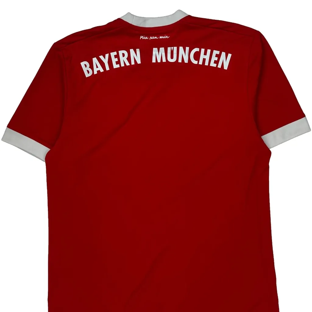 Bayern München Adidas 2017-18 Home Football Shirt - Medium Red Polyester - Image 6