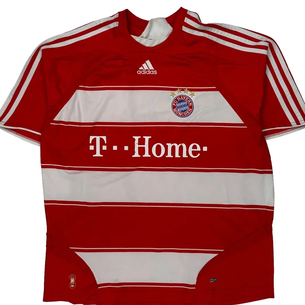 Bayern München Adidas 2007-08 Jack Home Football Shirt - XL Red Polyester - Image 5