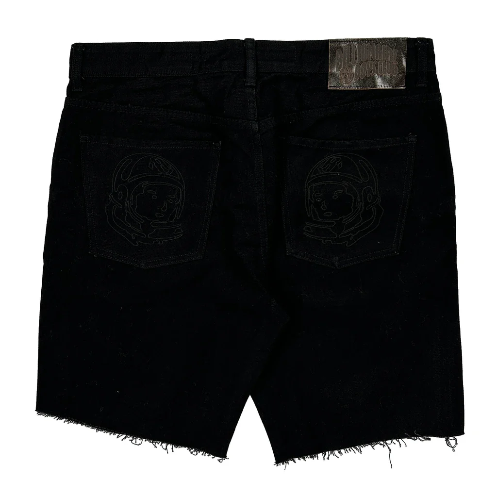 Bbc Billionaire Boys Club Graphic Denim Shorts - 36W 10L Black Cotton