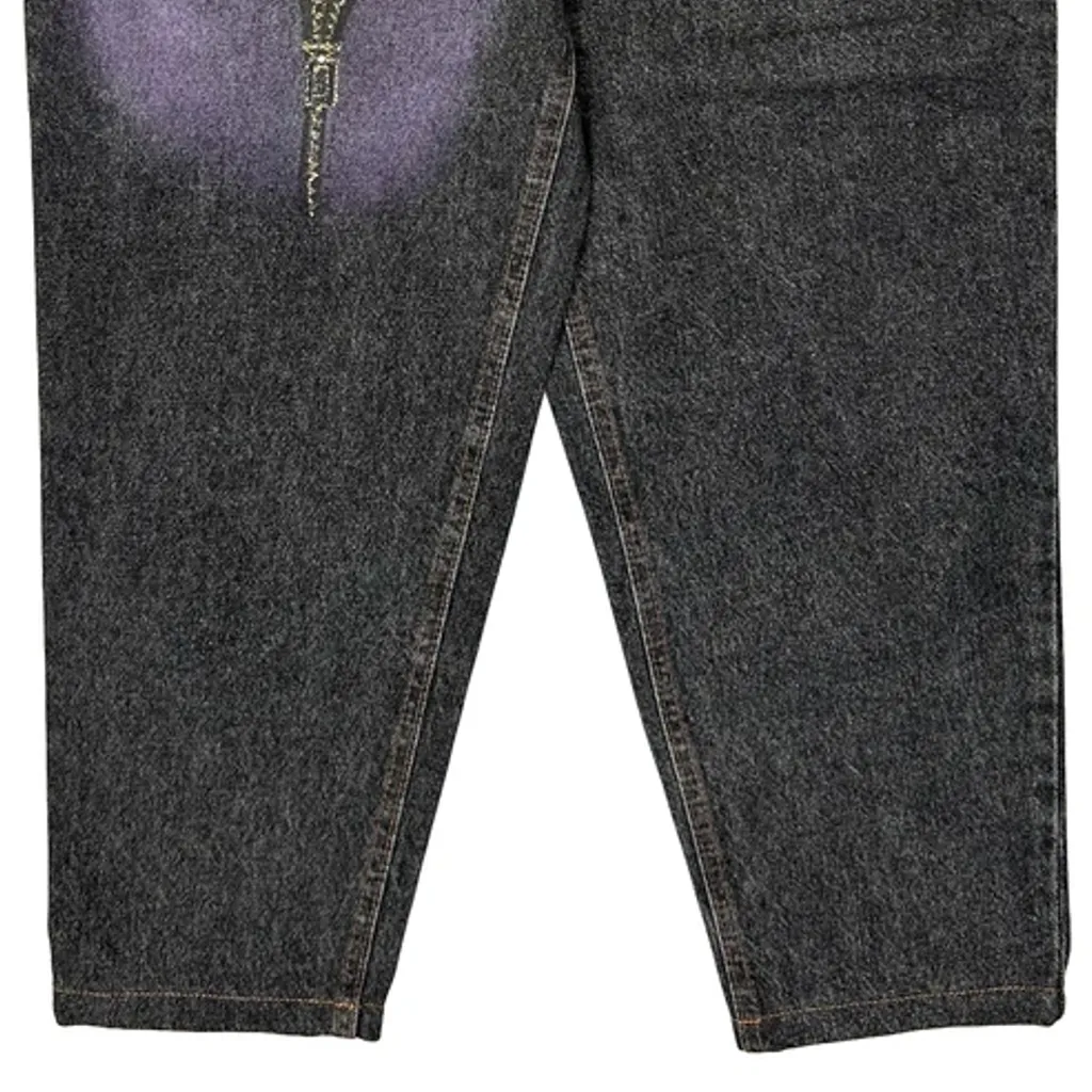 Bear Y2K Graphic Jeans - 34W UK 14 Black Denim - Image 8