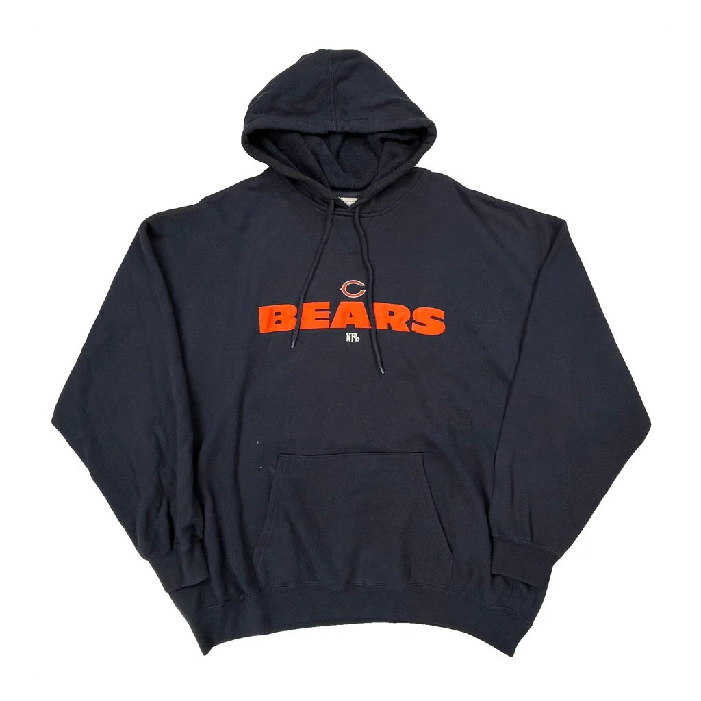 Bears Nfl Football Hoodie - 2XL Black Cotton
