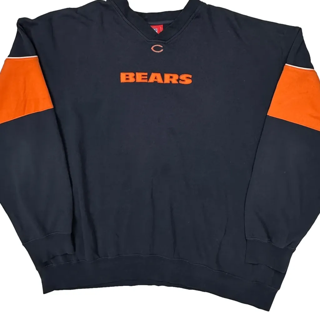 Bears Nfl Sweatshirt - XL Navy Cotton - Image 4