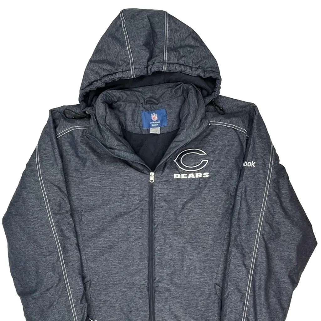 Bears Reebok Windbreaker - XL Grey Polyester - Image 4