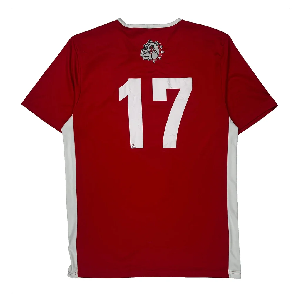 Bedford Bulldogs Adidas Football Shirt - Medium Red Polyester - Image 2