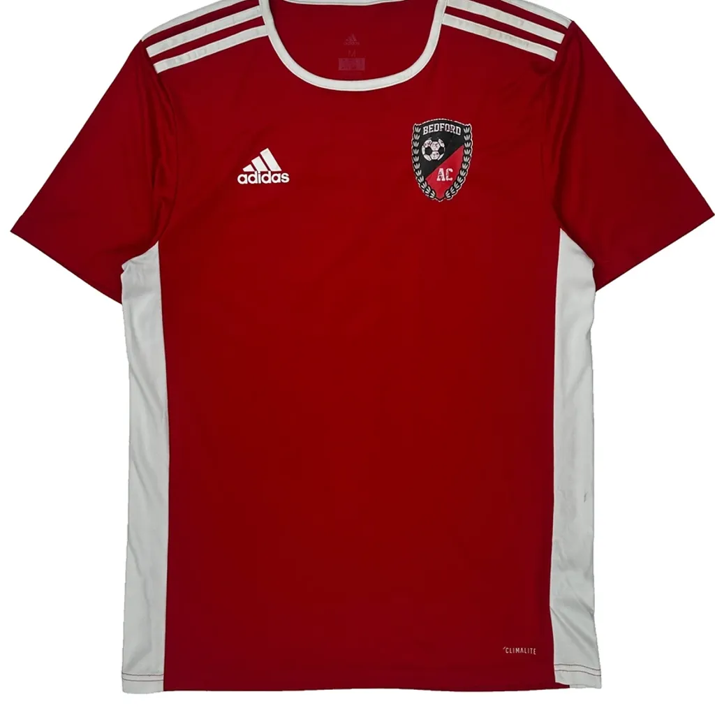 Bedford Bulldogs Adidas Football Shirt - Medium Red Polyester - Image 5