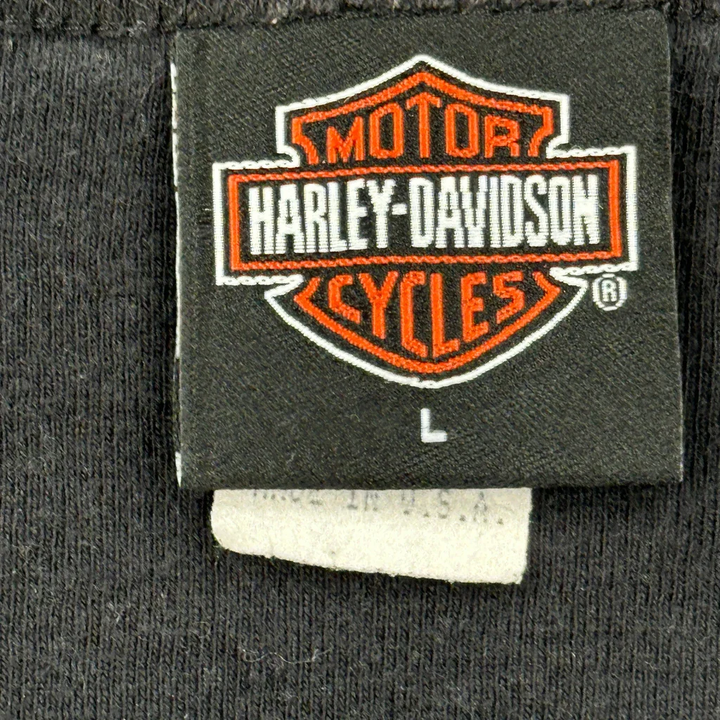 Belleville, Il Harley Davidson Graphic Long Sleeve T-Shirt - Large Black Cotton - Image 3