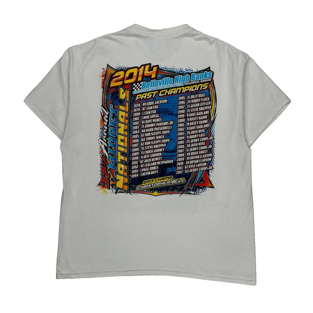 Belleville Midget Nationals Gildan Graphic T-Shirt - XL White Cotton - Image 2