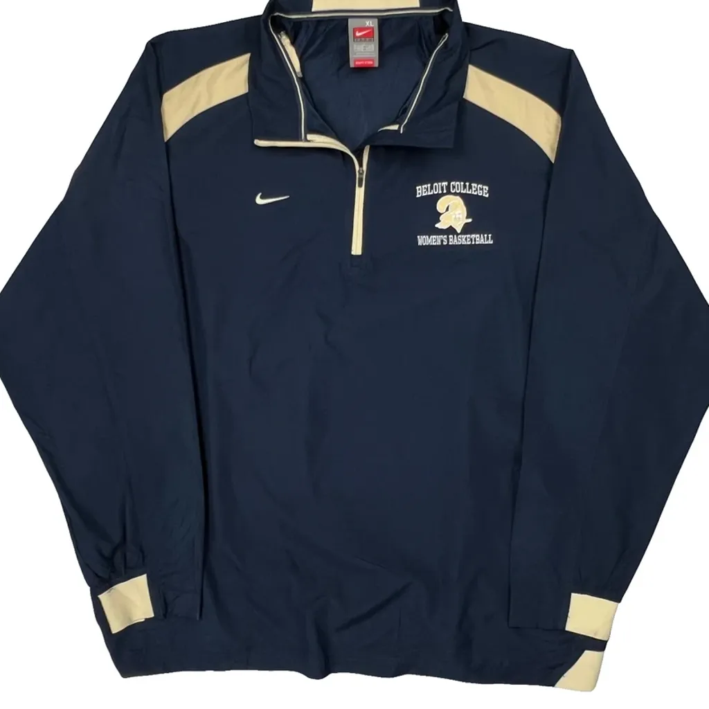Beloit College Women'S Basketball Nike College Windbreaker - XL Navy Polyester - Image 4