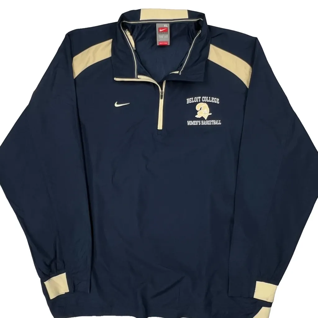 Beloit College Women'S Basketball Nike College Windbreaker - XL Navy Polyester - Image 5